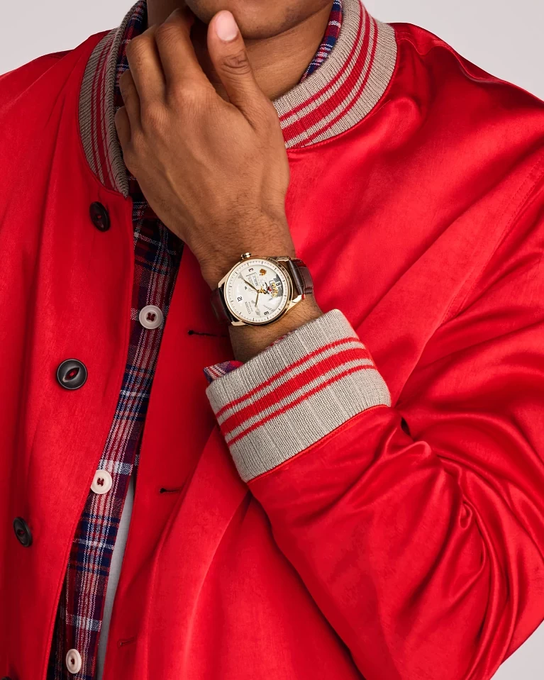 Hometown Mickey Mouse Beige Dial Leather Strap AW0088-04W | CITIZEN